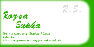 rozsa supka business card
