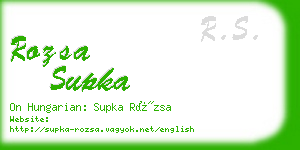 rozsa supka business card